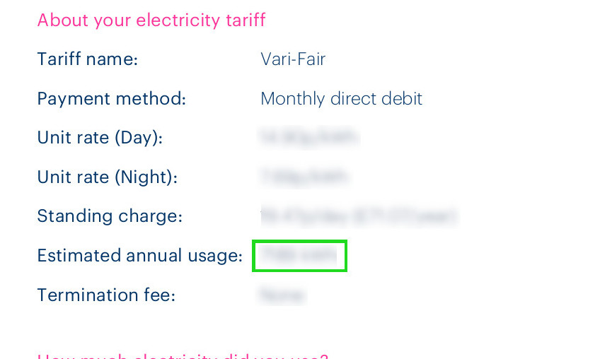 Example electricity bill from Bulb